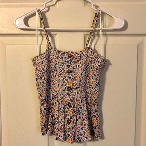 Floral flowy tank top